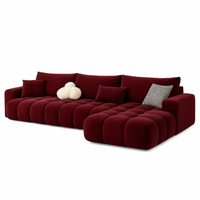 Bubble sofa with pillows - Maroon