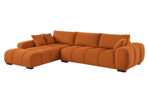 Burnt Orange Sectional Bubble Sofa