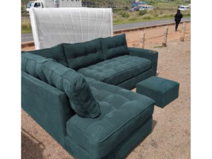 Sectional pillow sofa green