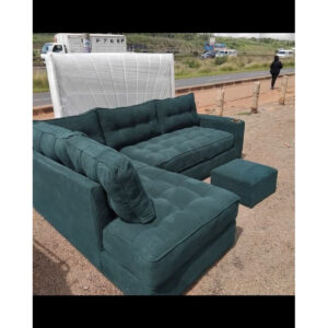 Sectional pillow sofa green