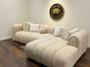 Sectional Bubble Sofa – White | Luxury Comfort with Spring