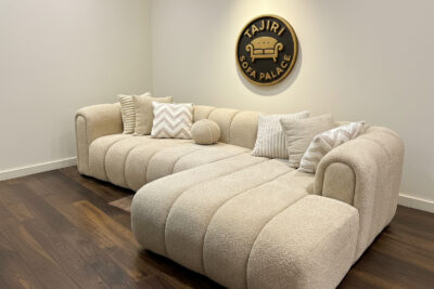 Sectional Bubble Sofa – White | Luxury Comfort with Spring
