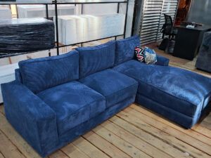 Sectional pillow sofa blue
