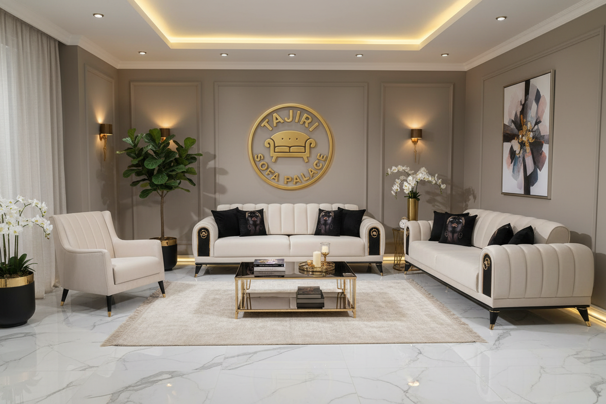 Six seater luxury contemporary living room sofa set