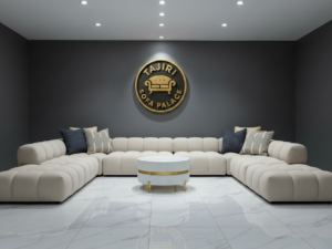 12-Seater Bubble U-Shape Sofa Set with Spring Cushions