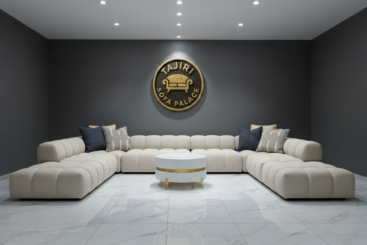 12-Seater Bubble U-Shape Sofa Set with Spring Cushions