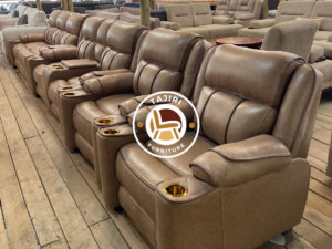 Semi Recliner Seven Seater Sofa Beige (Copy)